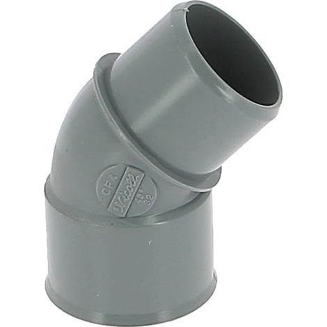 Nicoll – Coude PVC évacuation 45° mâle-femelle Ø32 – Raccord évacuation en PVC lisse – Évite les impuretés – Soudures sans faiblesse