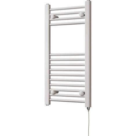 Zennor - White Electric Towel Rail H800mm x W400mm Straight 200w Standard (1/3)