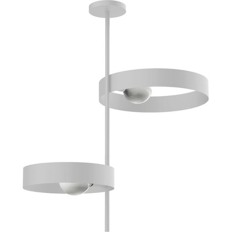 LUMICOM ALLEY Plafoniera, 2XE27, max 42W, metallo, bianco/foglia oro, 40cm