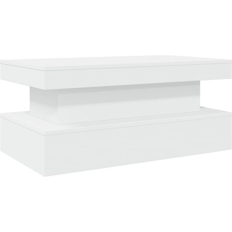 Couchtisch mit LED-Leuchten Weiß 90x50x40 cm vidaXL
