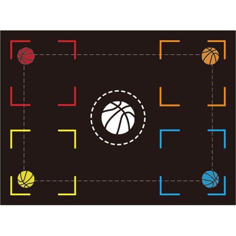 Tapis d'entraînement de basket-ball épais, doux, silencieux, insonorisant, pour le sport d'intérieur pour enfants, à la maison, durable, en polyester (1/5)