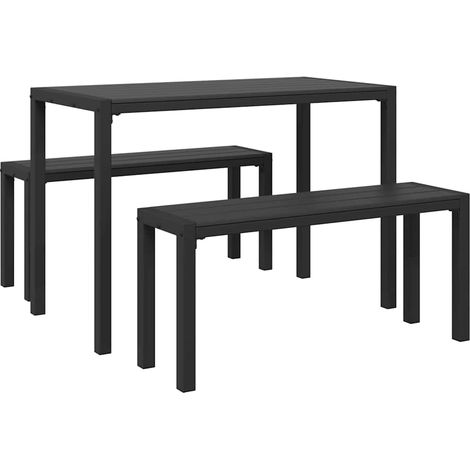 Maison Exclusive - Set da Pranzo per Giardino 3 pcs Antracite Acciaio