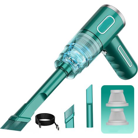 Aspirateur portable sans fil 29000PA pour voiture et maison, vert (1/5)