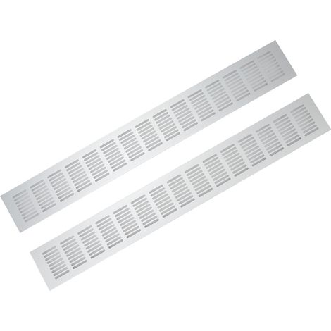 2 Stück Lüftungsgitter aus Aluminiumlegierung, rechteckige Lüftungsplatte für Schränke, Schuhschränke, Kleiderschränke, 80 x 600 mm (1/5)