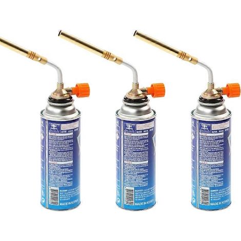 Pistolet à flamme de soudage à gaz butane (1 à 3 pièces) - Brûleur à flamme pour brasage - Pistolet à chaleur portable pour soudage - Idéal pour le camping et les barbecues en extérieur - Taille : 1 p (1/4)