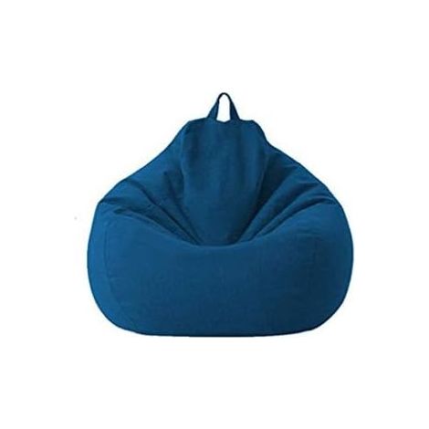 Sac de canapé Lazy Housse de Canapé Inclinable Tissu Housses de Fauteuil Housse de Chaises sans Remplissage Siège Pouf Feuilletée Tatami Salon Meubles (Bleu, 80 x 90cm)- (1/5)