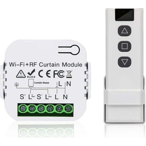 Kit de commande pour volets roulants, commande de moteur pour volets roulants, télécommande radio + module récepteur, portée jusqu'à 100 m, interrupteur pour volets roulants, stores, auvents