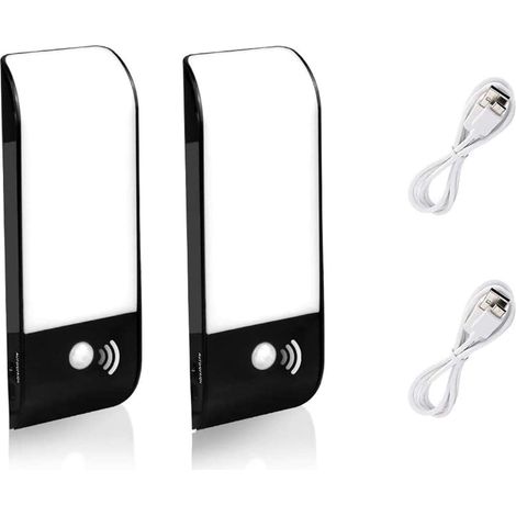 MINKUROW 2er-Pack Automatisches Licht, Bewegungssensor-Licht, Schranklicht, Schranklicht, ladungsbetriebenes LED-Nachtlicht, Auto, Treppe, Schrank usw (1/5)