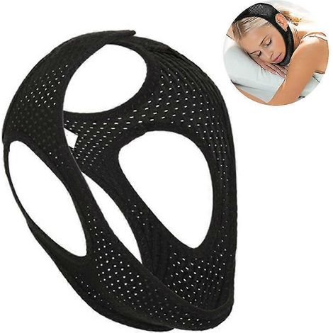 Anti-Schnarch-Kinnband, Kinnbänder kompatibel mit Schnarchen, verstellbare Lösung gegen Schnarchen, atmungsaktives Kinnband kompatibel mit Schnarchgeräuschen