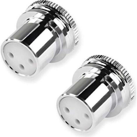Lot de 2 Capuchons Anti-poussière XLR Femelle, Capuchons de Protection pour Prise Femelle XLR, Capuchons réducteurs de Bruit, Capuchons de Protection Contre la poussière XLR plaqués Rhodium (1/4)