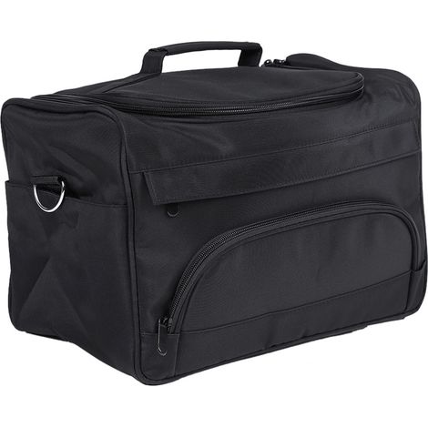 trousse de coiffure portable pour salon de coiffure, comprenant peigne, ciseaux, pinces et accessoires de coiffure. (1/2)