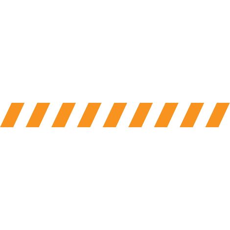 Lot 2 bandes 100mm x 1m - Hachurés Orange - 4640556