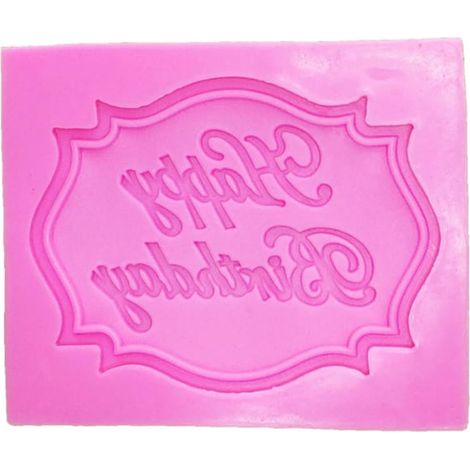 Moule en silicone pour pâtisserie / chocolat / crème glacée etc. - Joyeux anniversaire (1/2)