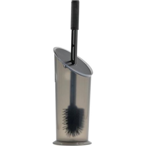 Brosse à WC "Evolution" en plastique - Marron transparent - H 41,5 cm - Livraison gratuite