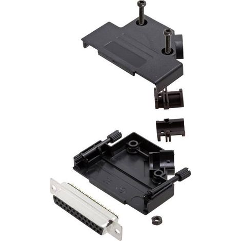TRU COMPONENTS TCD45PKP25DBSK 7709272 Kit embase SUB-D femelle 45 ° Nombre de pôles: 25 fût à souder