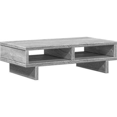 Supporto per monitor da tavolo mobile da ufficio Sonoma 50 x 27 x 15 cm legno ingegnerizzato grigio 020044994