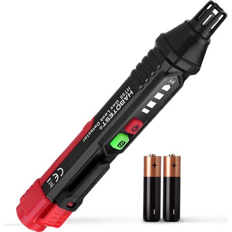 Détecteur de gaz naturel, détecteur de fuite de gaz TopTes PT177 avec alarme sonore et visuelle, détecteur de gaz portable alimenté par batterie propane, butane, méthane pour camping-car (batterie x2 (1/4)