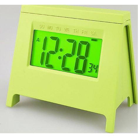 Réveil Électronique LCD - Affichage Numérique Luminéx - Thermomètre Intégré - Calendrier - Pour Bureau Chambre - 1 Pièce (1/5)