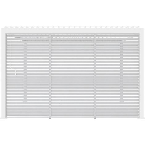 Set of 3 louvers 130cm for bioclimatic pergola Triomphe 3x4m white