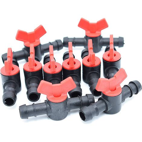 Lot de 10 mini vannes cannelées 16x16 pour micro irrigation
