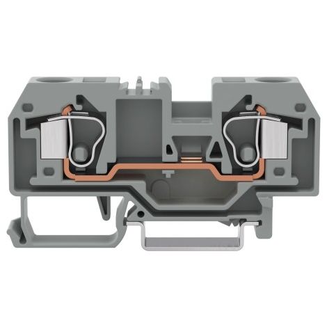 Connecteur de barre omnibus à 2 fils 10 mm² gris 284-901