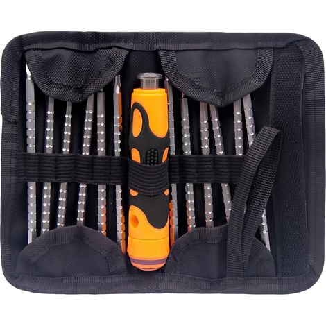 Lot de 13 embouts de tournevis en alliage d'acier haute résistance avec tige rétractable et poignée ergonomique pour une utilisation professionnelle Longueur réglable (1/5)