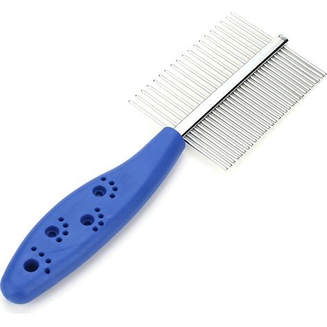 Peigne pour chat, peigne pour chien, peigne en acier inoxydable pour animaux de compagnie, toilettage pour animaux