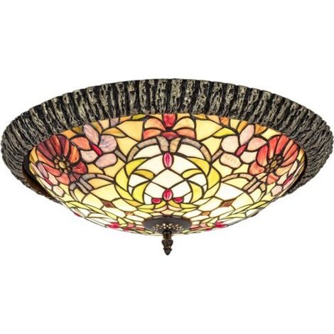 Plafonnier Tiffany 44cm 2xE27 bronze Mirella Rabalux (1/4)