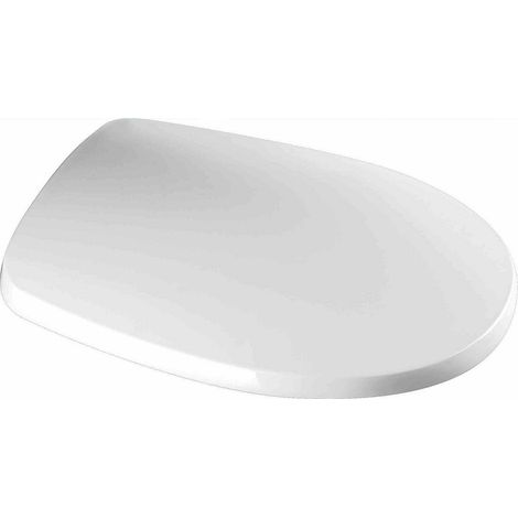 Abattant WC universel en polypropylène – Couleur blanc – Fixation à écrou rapide – Déclipsable pour nettoyage facile – Dubourgel (1/4)