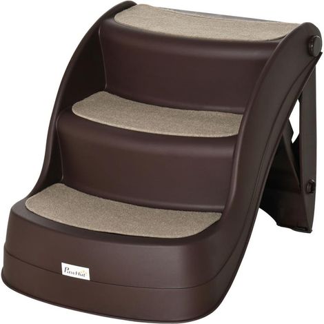 SCALETTA PER CANI PIEGHEVOLE CON 3 GRADINI ANTISCIVOLO IN PP 49×38×38CM (1/5)
