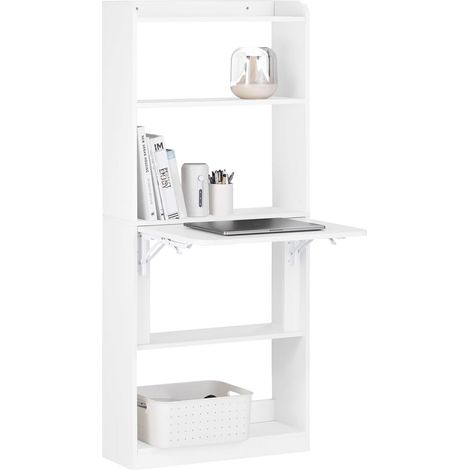 Sobuy – Bureau gamer pliant FWT92HW – Table d'ordinateur rabattable 60x37cm – Matériau PB E1 – Capacité 65kg – Installation facile (1/5)