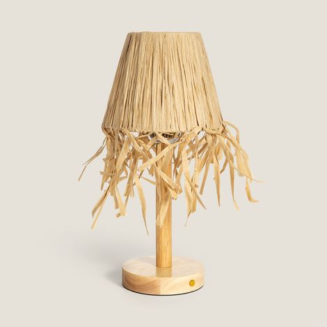 Lampada da Tavolo LED 1W Portatile in Legno con Batteria USB Ricaricabile Soure Naturale