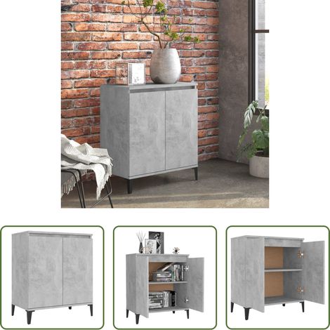 Holzwerkstoff - Sideboard Betongrau 60x35x70 cm Holzwerkstoff (1/5)
