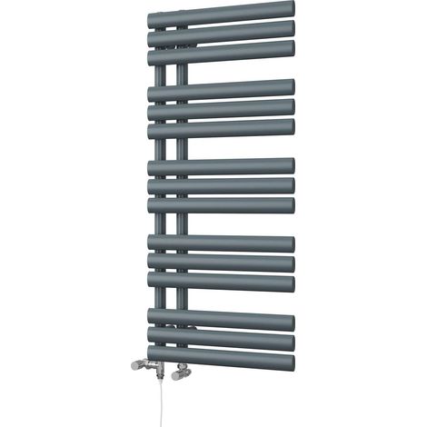 Percival - Anthracite Dual Fuel Towel Rail H1120mm x W500mm Standard (1/3)