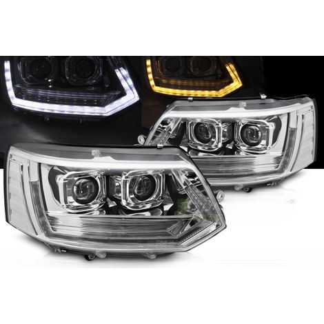 Paire de feux phares VW T5 10-15 FULL LED LTI DRL Dyn Chrome-42324994