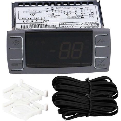 Temperaturregler XR06CX-4N1F1 für Gefrierschränke, 120 V, 50–60 Hz, mit programmierbarem Temperatursensor (1/5)