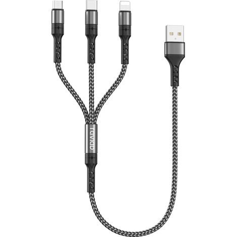Cable Multi Chargeur, 3 en 1 Chargeur Multi Embout Rapide [0.5M] (1/5)