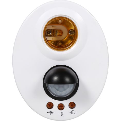 Douille de lampe E27 avec capteur infrarouge automatique à induction humaine, 110-250V, base de support d'éclairage (1/5)
