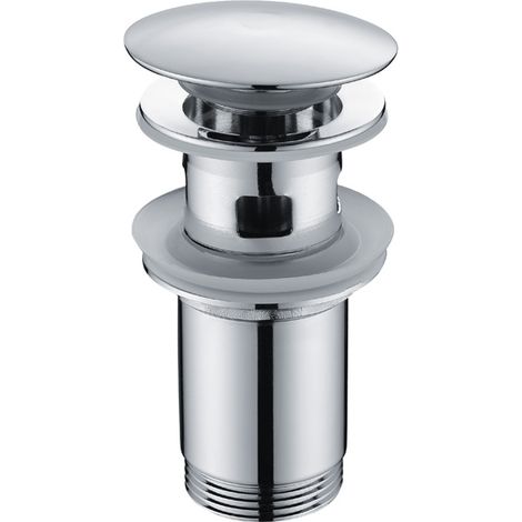 Imex – Robinet clic-clac gris chromé – Pour évier – Dimensions 8x12x8 cm – Accessoire de salle de bain (1/2)