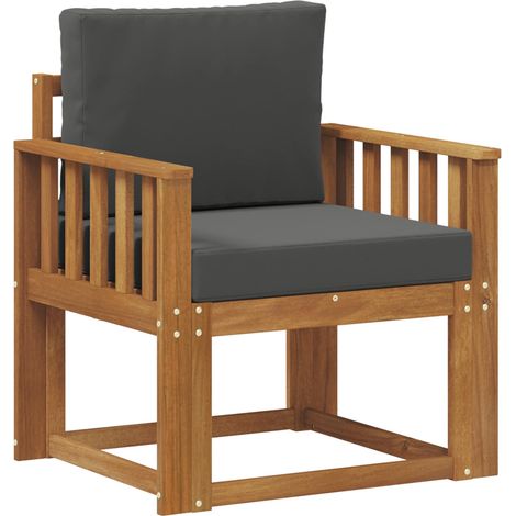 Canapé d’extérieur Bois d'acacia massif et polyester Naturel (1/5)