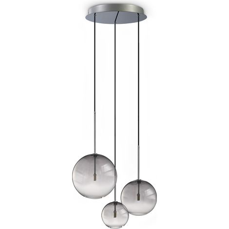 Ideal Lux Sospensione Moderna Equinoxe 3 luci G4 cromo metallo vetro