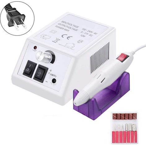 Lime à ongles électrique, ponceuse à ongles, kit de ponceuse à ongles pour ongles en acrylique, vernis à ongles, kit de manucure (1/5)
