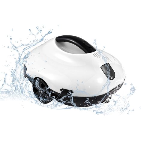 Aspirateur de Piscine sans Fil, 180 Min de Nettoyage Puissant, Automatique de Stationnement, Robot Piscine pour Piscines Hors Sol jusqu'à 80㎡,blanc (1/5)