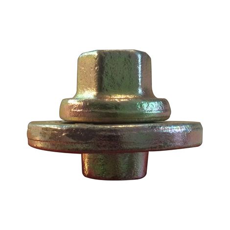 Écrou de coffrage acier forgé - rondelle flottante - tête 38 base 95 mm (tige ø 23 mm) OUTINORD (1/5)