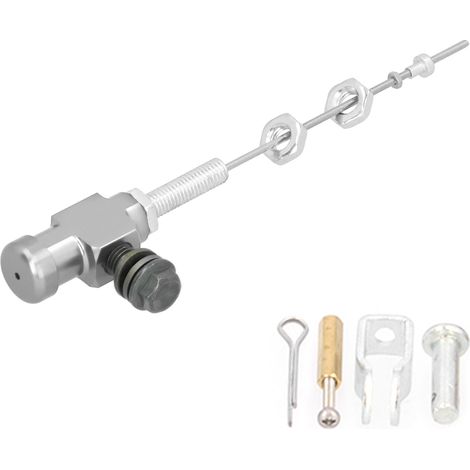 Hydraulischer Kupplungsgeberzylinder, Gestängebremspumpe, M10x1,25 mm, Aluminiumlegierung, für Motorrad, Quad, Dirtbike, silber (1/5)