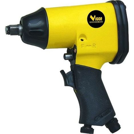 Vigor 90565-10-6 Avvitatore a Impulsi Pneumatico Reversibile Attacco 1-2 Pollice Pressione 6,3 bar Consumo Aria 114 l-min Peso 3 Kg colore Nero