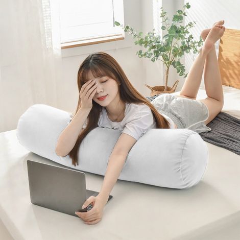 Noyau D Oreiller En Plumes - Cylindrique 20x60 cm - Pour Canapé Chaise Tapis - Blanc - 1 Pièce (1/5)