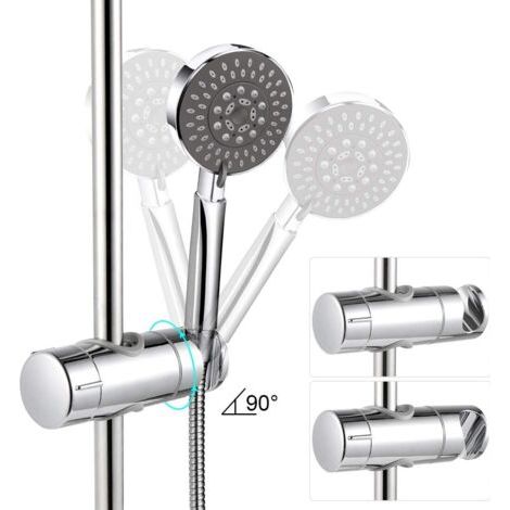 Support Douche à Main Remplaçable Support de Douche 19-25MM à Diamètre Réglable ABS Chromé 2019 Nouveau Mise à Niveau de La Conception- (1/4)