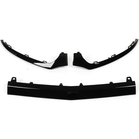 Ensemble de 3 baguettes décoratives noires brillantes pour le bas du pare-chocs avant, en remplacement des baguettes d'origine pour Mercedes-Benz Classe C W205 C205 A205 (1/5)