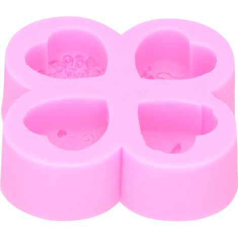 DIY Silicone Mold 4‑Cavity Different Heart Shaped Cake Chocolate Soap Aromatherapy Plaster (1/5)